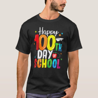 100ste dag van school leraren kinderen kind gelukk t-shirt