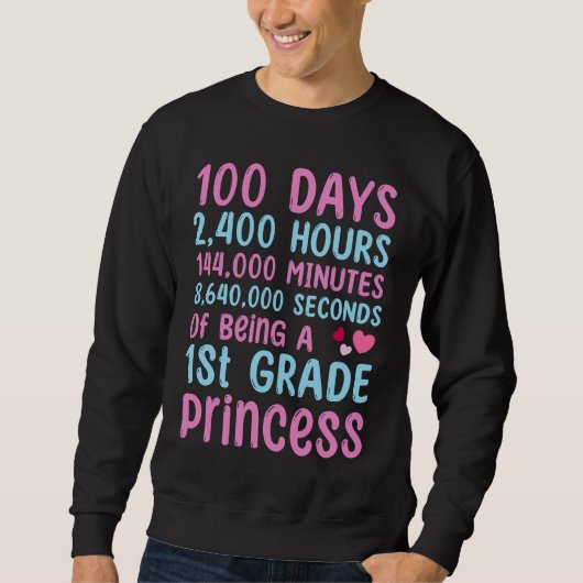 100ste dag van school meisjes uit de 1e klas 100 d trui (Voorkant)