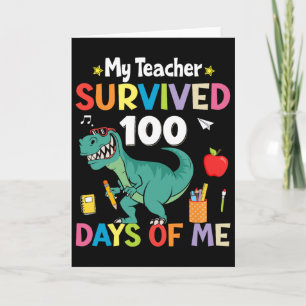100ste dag van school mijn leraar heeft 100 dagen  kaart