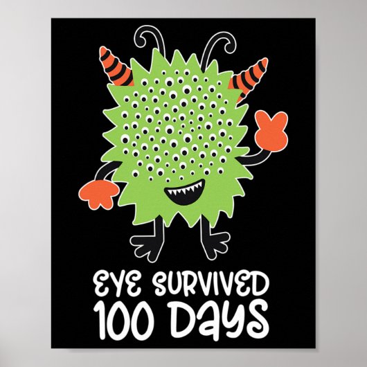 100ste dag van school Monster Boys Kinder Eye over Poster (Voorkant)