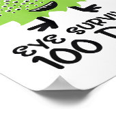 100ste dag van school Monster Boys Kinder Eye over Poster (Hoek)