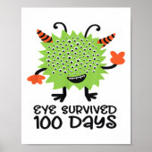 100ste dag van school Monster Boys Kinder Eye over Poster (Voorkant)
