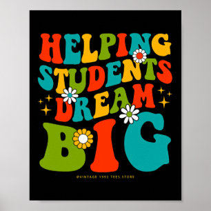 100ste dag van school Shirten helpen studenten dro Poster