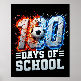 100ste dag van school voetbal 100 dagen jongens poster