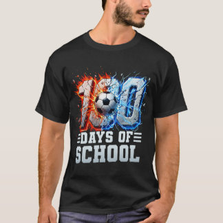 100ste dag van school voetbal 100 dagen van school t-shirt