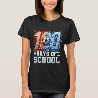 100ste dag van school voetbal 100 dagen van school t-shirt