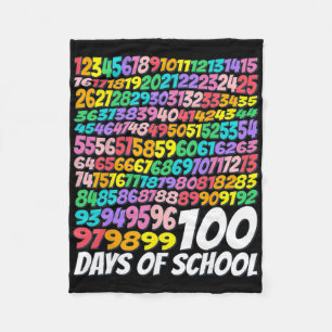 100ste dag van school voor leerkrachten kinderen 1 fleece deken