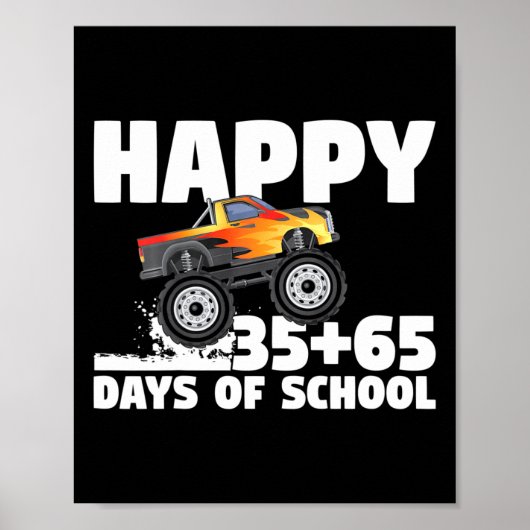 100ste dag van schooljongens gelukkig 100 dagen va poster (Voorkant)