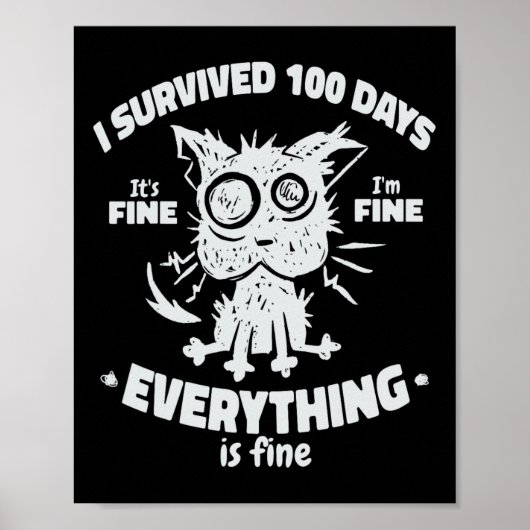 100ste dag van schoolleerlingen Kinder - ik overle Poster (Voorkant)
