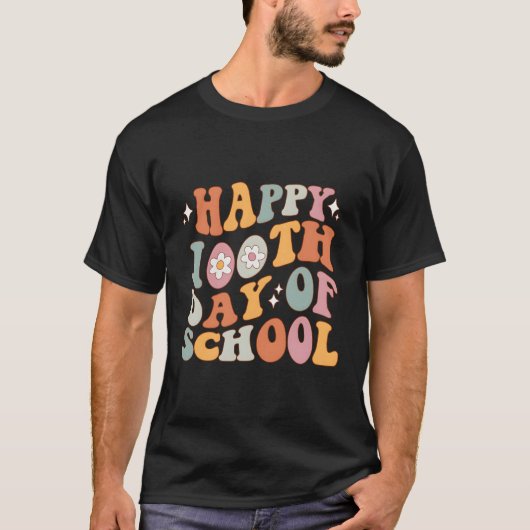 100ste dag van schoolleraren gelukkig 100 dagen t-shirt (Voorkant)