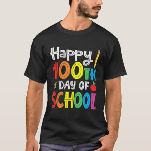 100ste dag van schoolleraren kind gelukkig 100 dag t-shirt
