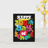 100ste dag van schoolleraren student gelukkig 100  kaart (Gele Bloem)