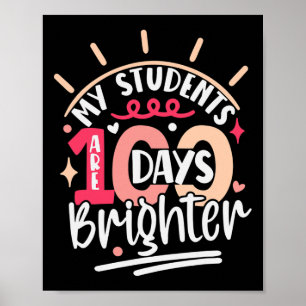 100ste dag voor de leraar Mijn studenten zijn 100 Poster