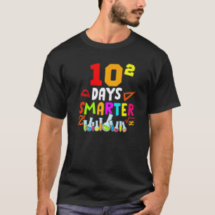 100ste Dag Wiskunde 10 in het kwadraat Leraar Leer T-shirt