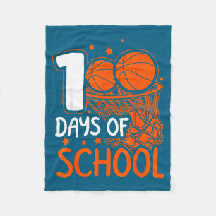 100ste Dagen Ballen 100 Dagen School Basketbal Gra Fleece Deken