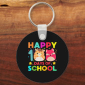 100ste dagen van de school Schattigee Squish Kinde Sleutelhanger (Voorkant)