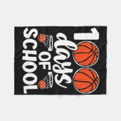 100ste dagen van school Bysketbyll Kinder jongens  Fleece Deken (Voorkant (Horizontaal))