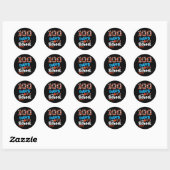 100ste dagen van school ronde sticker (Vel)