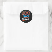 100ste dagen van school ronde sticker (Tas)