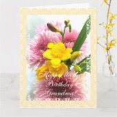 100ste de verjaardagsbloemen van de oma kaart (Gele Bloem)