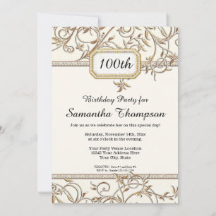 100ste Honderdste Glam Oude Hollywood Regency Fees Kaart