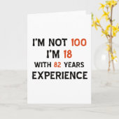 100ste koel verjaardagsdesign kaart (Gele Bloem)