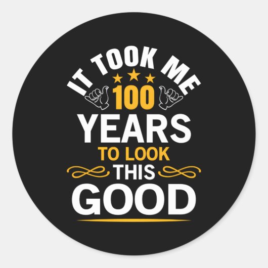 100ste kostte me 100 ronde sticker (Voorkant)