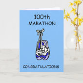 100ste marathon gefeliciteerd voor hem kaart (Gele Bloem)