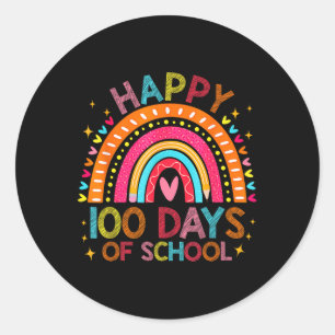 100ste schooldag 100 dagen Rainbow Teacher Ronde Sticker