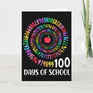 100ste Schooldag 100 Dagen Wiskunde Nummer Leraar Kaart