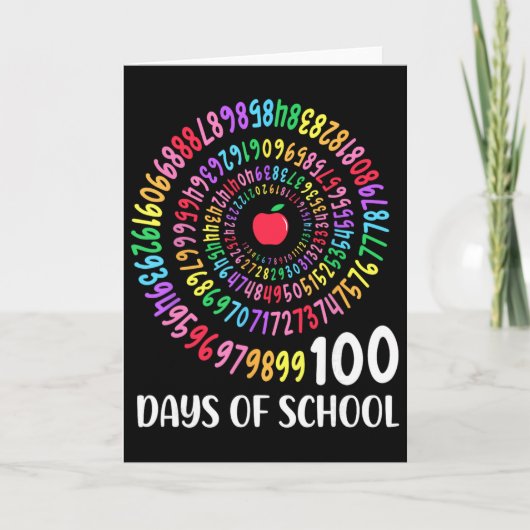 100ste Schooldag 100 Dagen Wiskunde Nummer Leraar Kaart (Voorkant)
