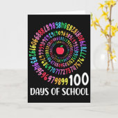 100ste Schooldag 100 Dagen Wiskunde Nummer Leraar Kaart (Gele Bloem)