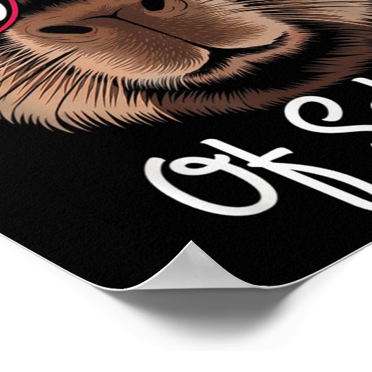 100ste schooldag Cool Capybara 100 dagen slimmer Poster (Hoek)