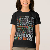 100ste schooldag Dinosaurus 100 schooldagen Tri-Blend Shirt (Voorkant)