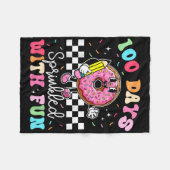 100ste schooldag Donut 100 dagen besprenkeld met Fleece Deken (Voorkant (Horizontaal))