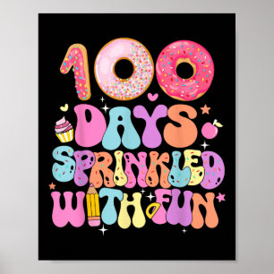 100ste schooldag Donut 100 dagen besprenkeld met Poster
