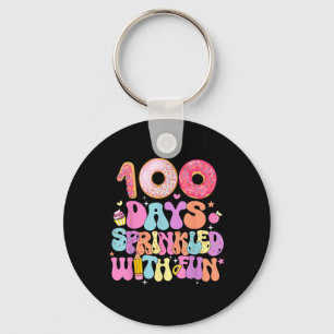 100ste schooldag Donut 100 dagen besprenkeld met Sleutelhanger