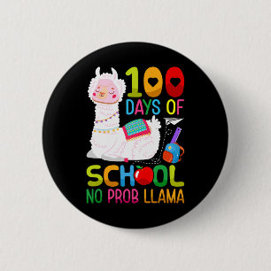 100ste Schooldag Eenhoorn Meisjes 100 Dagen Van Sc Ronde Button 5,7 Cm
