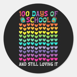 100ste schooldag en nog steeds dol op 100 Rainbo Ronde Sticker