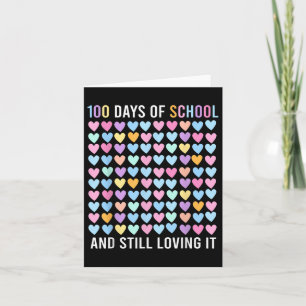 100ste schooldag en nog steeds van houden harten 1 kaart