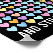 100ste schooldag en nog steeds van houden harten 1 poster (Hoek)