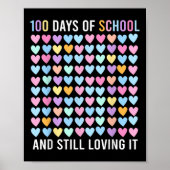 100ste schooldag en nog steeds van houden harten 1 poster (Voorkant)