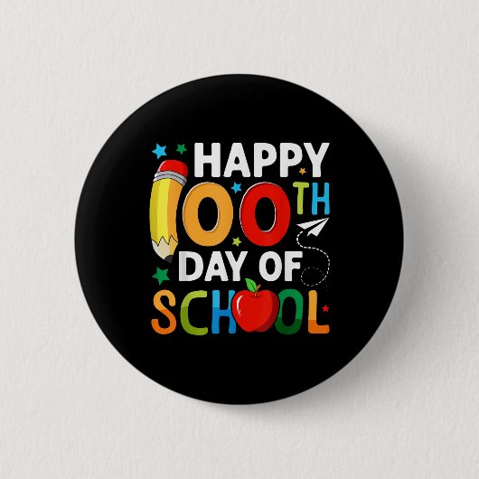 100ste schooldag Kinder 100 schooldagen Ronde Button 5,7 Cm (Voorkant)