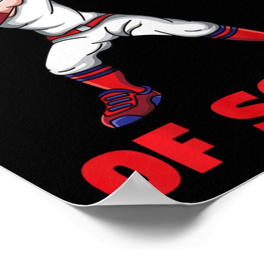 100ste schooldag Kinder honkbal 100 dagen school Poster (Hoek)