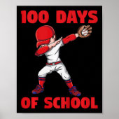 100ste schooldag Kinder honkbal 100 dagen school Poster (Voorkant)