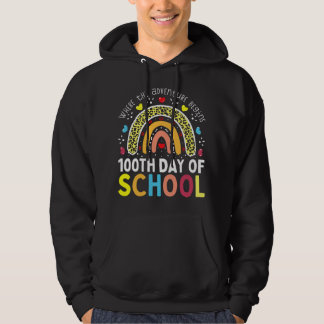 100ste Schooldag Leerkracht 100 Dagen Slimmer Leop Hoodie