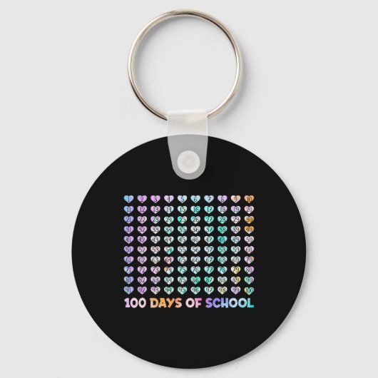 100ste schooldag Leopard Rainbow 100 dagen Smart Sleutelhanger (Voorkant)