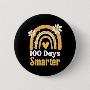 100ste Schooldag Leraar 100 Dagen Slimmer Boho  Ronde Button 5,7 Cm