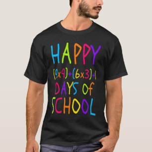 100ste Schooldag Leraar Kinderen 100 Dagen Wiskund T-shirt