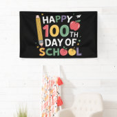 100ste Schooldag Leraren Gelukkig 100 Dagen Spandoek (Insitu)